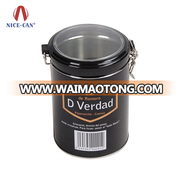 Nice-can Hot Selling High Quality Food Grade Empty Coffee Tin Can Wholesale Custom Metal Round Tea Tin Containers